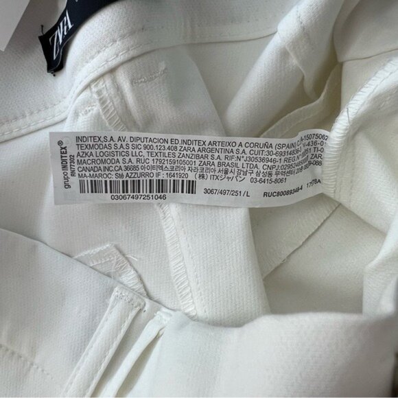 NWT Zara Elegant White Flared Dress Pants - Picture 6 of 7